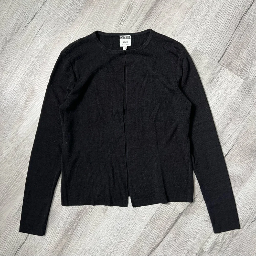 MOSCHINO Jeans Cardigan EU Size 38 US 4 Black
